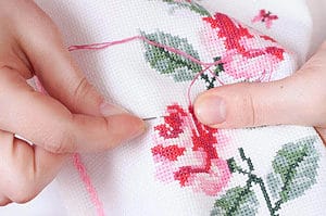 Cross stitching